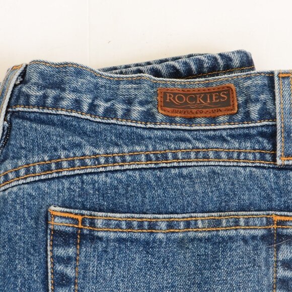 Vintage Rockies Natural Rise Jeans Women's Size 14L Blue Jeans Cowgirl - Picture 7 of 10